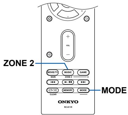 ONKYO TX-NR575 - Switch remote control mode (ZONE 2) - 3