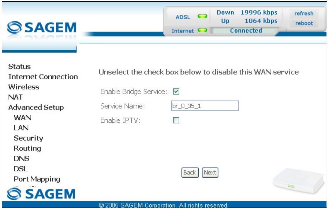 SAGEM COM FAST 2704N - WAN IP Settings - 3