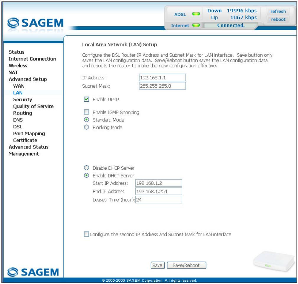 SAGEM COM FAST 2704N - LAN - 1