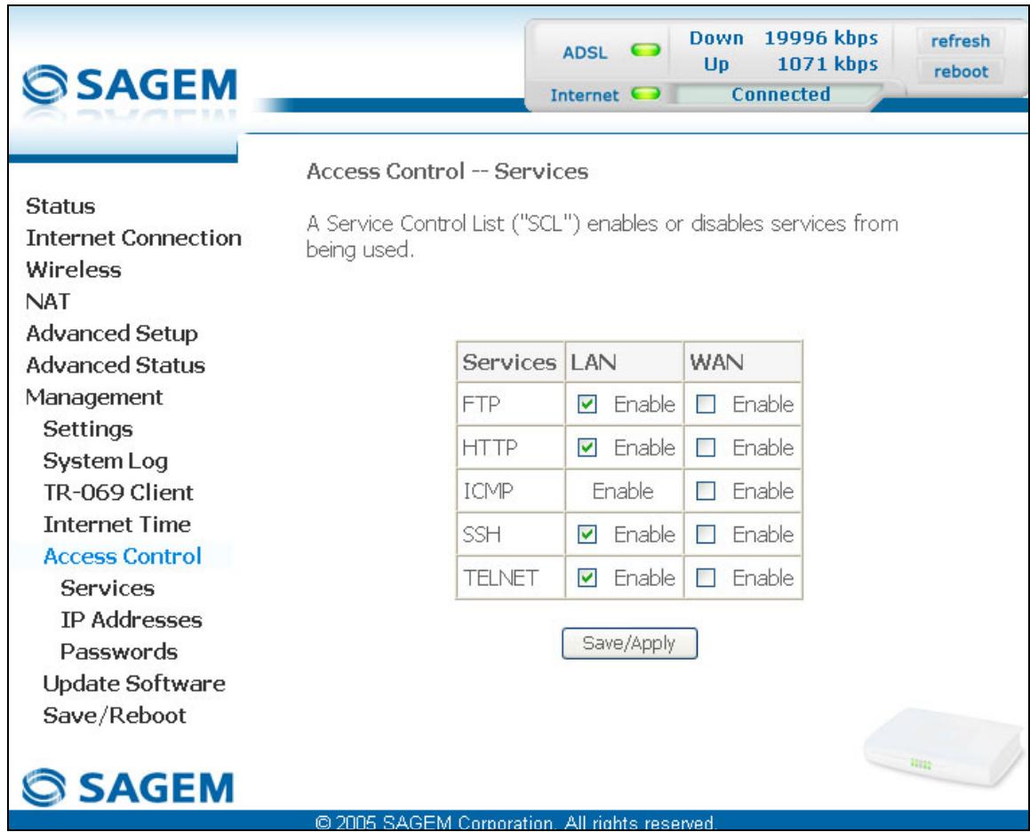 SAGEM COM FAST 2704N - Services - 1