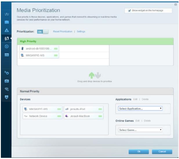 LINKSYS N300 - To configure media prioritization, do the following: - 1