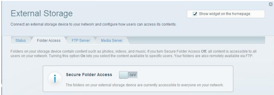 LINKSYS N300 - To enable access to shared folders: - 1