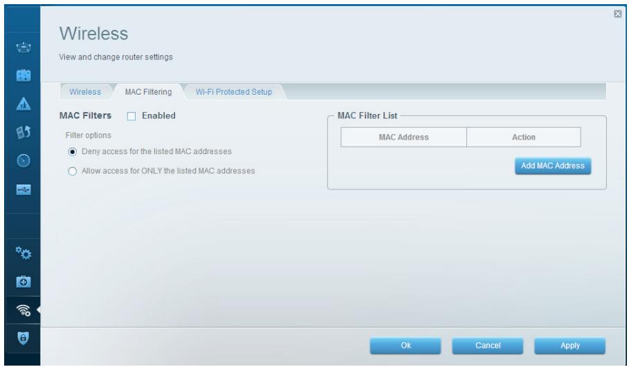 LINKSYS N300 - Pour configurer le filtrage d'adresses MAC et n'autoriser qu'un seul périphérique à accéder à votre réseau : - 1