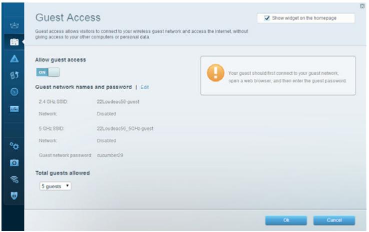 LINKSYS N300 - To set up guest access to your network: - 1