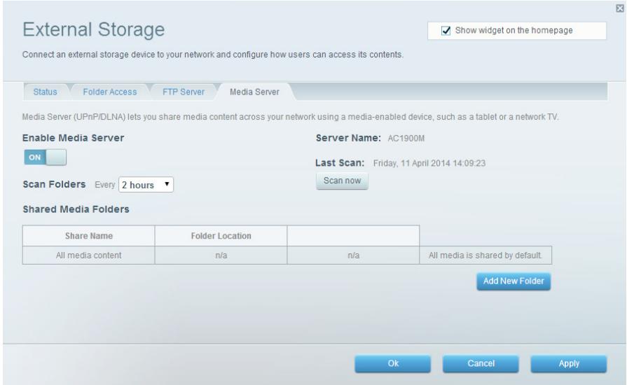 LINKSYS N300 - To configure your router as a media server: - 1