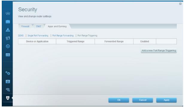 LINKSYS N300 - To set up port range triggering for multiple entries, do the following: - 1