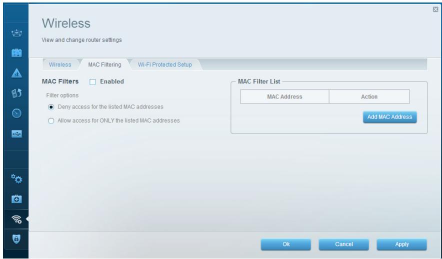 LINKSYS N300 - To set up MAC filtering to allow one device access to your network: - 1