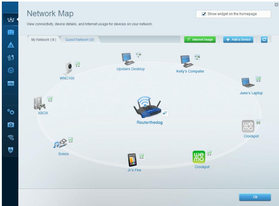 LINKSYS N300 - To view network device details: - 1