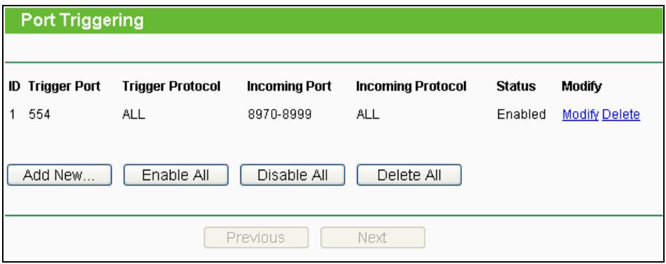 TP-LINK TL-WR841N - Port Triggering - 1