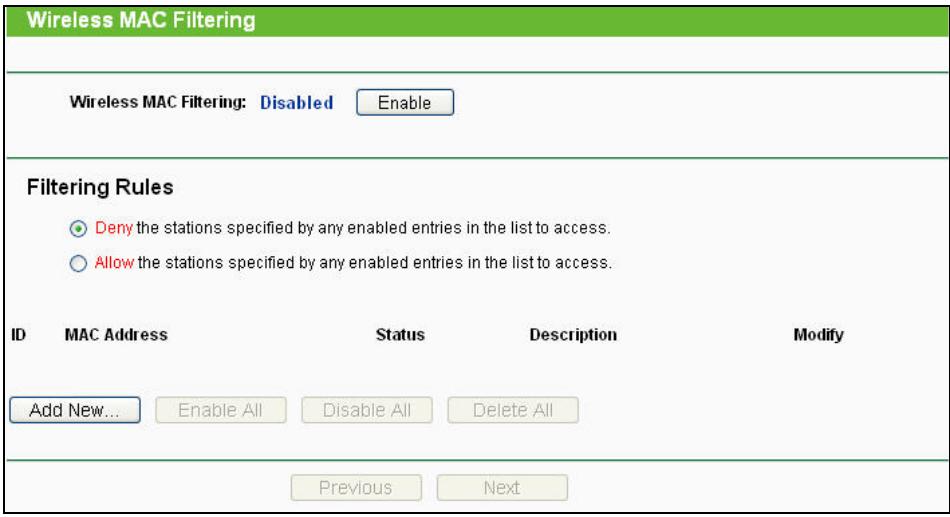 TP-LINK TL-WR841N - Wireless MAC Filtering - 1