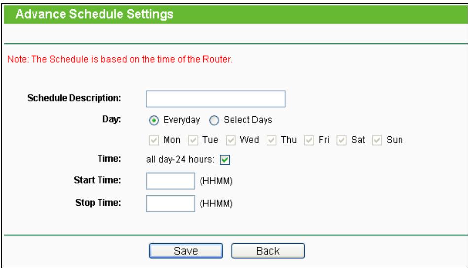 TP-LINK TL-WR841N - To add a new schedule, follow the steps below: - 1