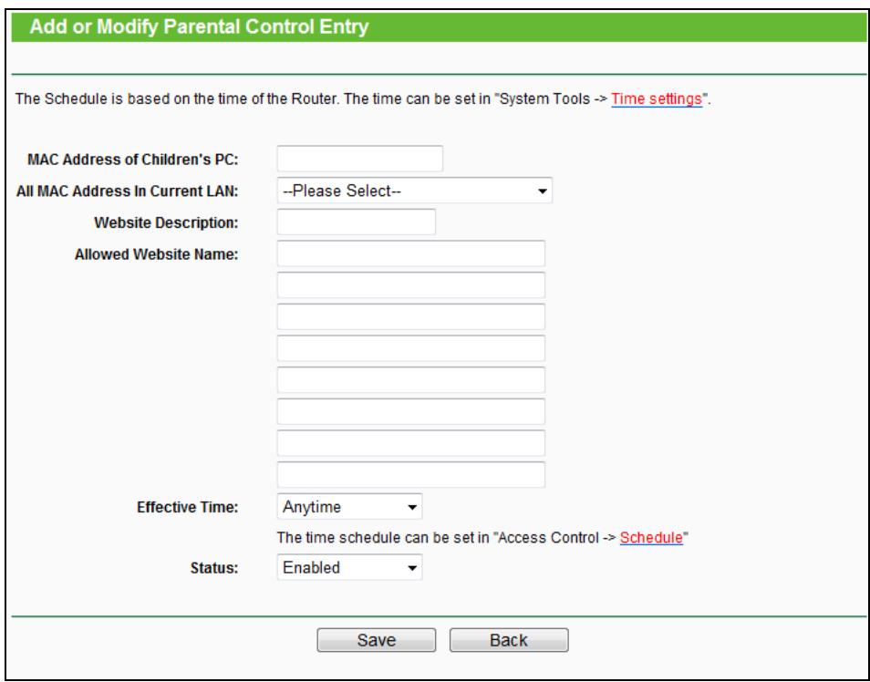 TP-LINK TL-WR841N - To add a new entry, please follow the steps below. - 1