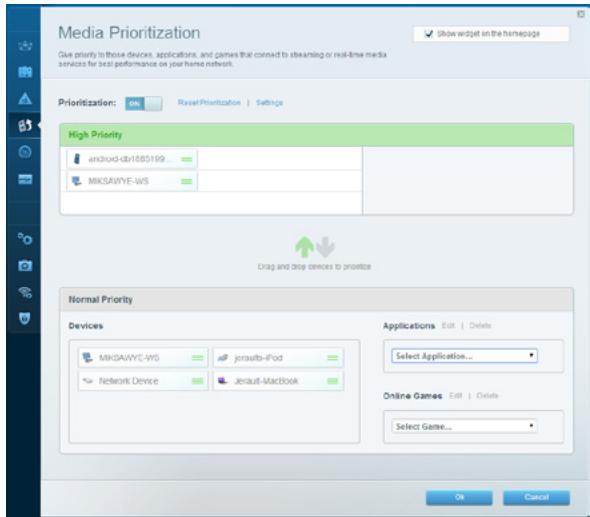 LINKSYS EA8300 - Pour configurer la priorisation des medias, faites ce qui suit : - 2