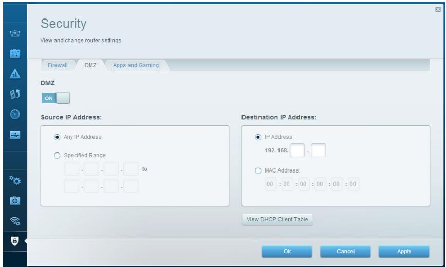 LINKSYS EA8300 - Pour configurer un périphérique dans la DMZ, faites ce qui suit : - 1