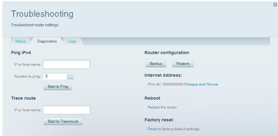 LINKSYS EA8300 - Pour étabir un diagnostic de votre connexion Internet, faites ce qui suit : - 1