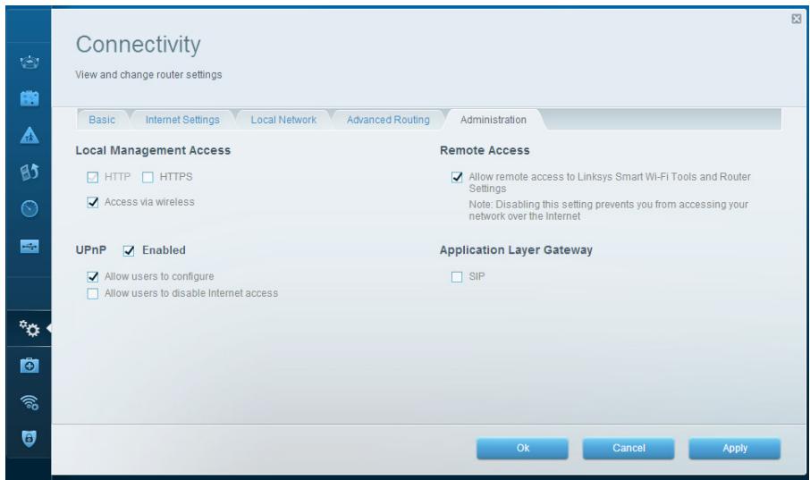 LINKSYS EA8300 - To disable remote access: - 1