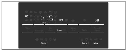BOSCH WVG30462FF - Modification des fonctions additionnelles d'un programme de lavage, par ex. selection de Speed: - 1