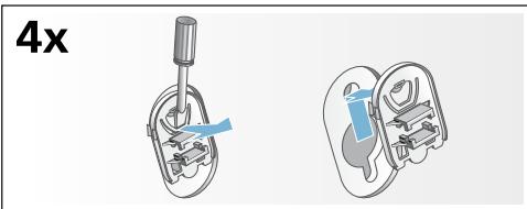 BOSCH WVG30462FF - Poser les cales de transport : - 1