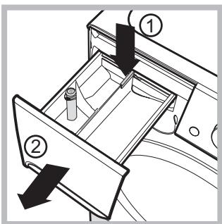 INDESIT IWDC7145 - Cleaning the detergent dispenser drawer - 1