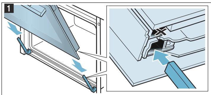 BOSCH HT5HBP7 - Accrocher la porte de l'appareil - 1