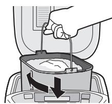 PANASONIC 2522 - Ponga los ingredientes medidos en el recipiente del pan - 4