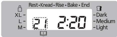 PANASONIC 2522 - Selecteer menu '21' - 2