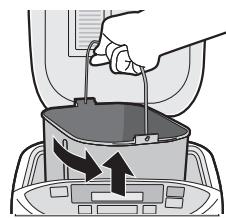 PANASONIC 2522 - Rimuovere il cestello del pane e posizionare la lama impastatrice - 1