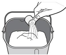 PANASONIC 2522 - Place the measured ingredients in the bread pan - 2
