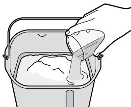 PANASONIC SD-ZB2512KXEB - Versez les ingrédients dosés dans le moule à pain - 3