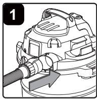 EWT CS2PLUS - Verwenden Sie zum Saugen von Flüssigkeiten KEINEN Staubfilter - 1