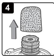 EWT CS2PLUS - HET SCHUIMFILTER PLAATSEN EN REINIGEN - 4
