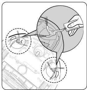 SAMSUNG SR8875 NAVIBOT - Reinigen der seitlich rotierenden Kantenbürste - 2