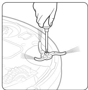 SAMSUNG SR8875 NAVIBOT - Cleaning the side brush - 5