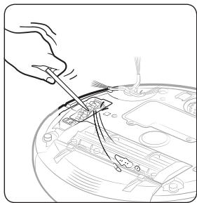 SAMSUNG SR8875 NAVIBOT - Pulizia delle ruote di guida - 2