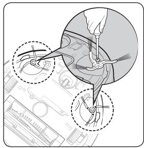 SAMSUNG SR8875 NAVIBOT - Pulizia della spazzola laterale - 3