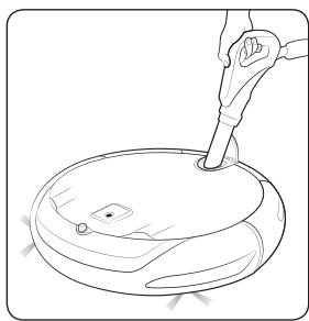 SAMSUNG SR8875 NAVIBOT - Vider le réservoir de poussière (Ouverture rapide) - 2