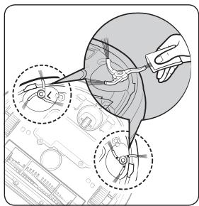 SAMSUNG SR8875 NAVIBOT - Cleaning the side brush - 2