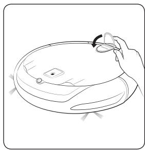 SAMSUNG SR8875 NAVIBOT - Entleeren des Staubbehalters (Schnellentleerung) - 3