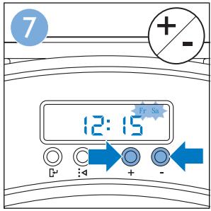 7 + - 12:15 Fr Sa P+ :+ -