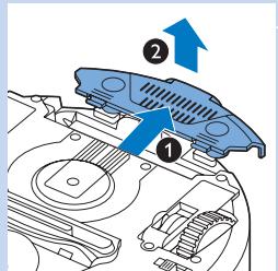 Diagram showing mechanical assembly with labeled components and directional arrows