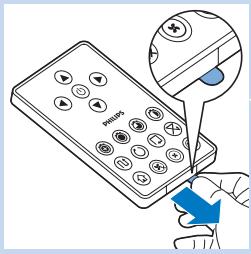 PHILIPS FC8700/01 SMARTPRO COMPACT - Het beschermstrookje van de afstandsbediening verwijderen - 1