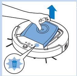 PHILIPS FC8700/01 SMARTPRO COMPACT - Svuotamento e pulizia del contenitore della polvere - 1