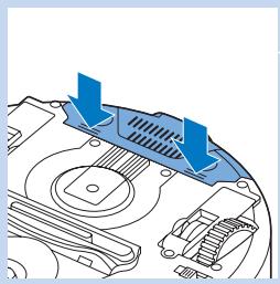 PHILIPS FC8700/01 SMARTPRO COMPACT - Inserción de la batería recargable en el robot - 1