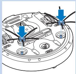 PHILIPS FC8700/01 SMARTPRO COMPACT - Die Seitenbürsten montieren - 1