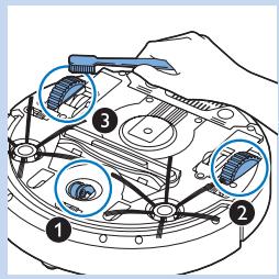 PHILIPS FC8700/01 SMARTPRO COMPACT - Sensoren, wielen en zijborstels schoonmaken - 2