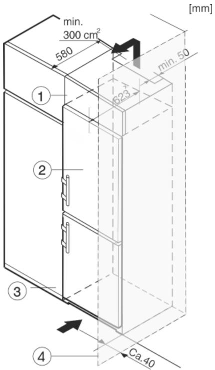 LIEBHERR CTNEF 5215 - Insertion entre deux éléments de cuisine - 1