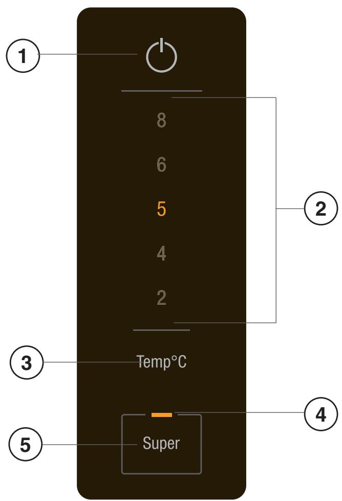 HOTPOINT BCB7030AAFC - Setarea de temperatura a FRIGIDERULUI - 1