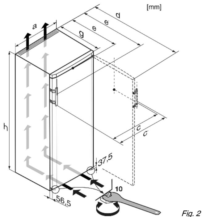 LIEBHERR K220 & K 220 COMFORT - Dimensions - 1