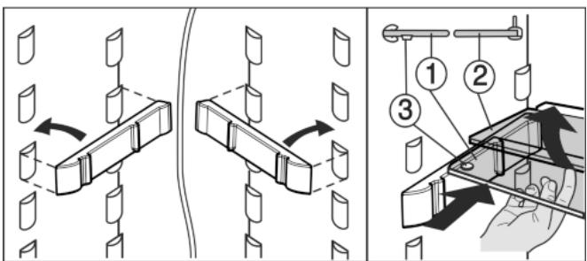 LIEBHERR K220 & K 220 COMFORT - Utiliser la tablette de rangement composée de deux parties - 1