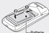 SAMSUNG E1270 À CLAPET - GT-E1270 - Insérer la carte SIM et la batterie - 3